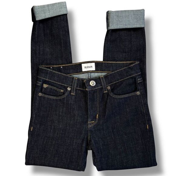 NWOT Hudson Nico Super Skinny Mid Rise Dark Wash Jeans Sz 25 - Picture 1 of 12